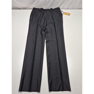 Galante Lanificio Dress Pants Mens 38x36 Gray Wool Flat Front Unhemmed Italy